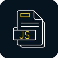 Js Line Yellow White Icon vector