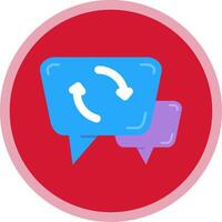 Syncing Flat Multi Circle Icon vector