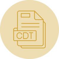 CDT línea amarillo circulo icono vector
