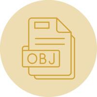 Obj Line Yellow Circle Icon vector