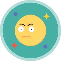 Embarrassed Flat Multi Circle Icon vector