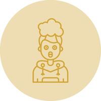 Exploding Line Yellow Circle Icon vector