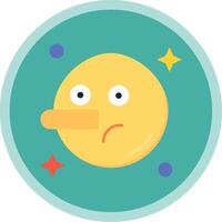 Liar Flat Multi Circle Icon vector