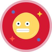 Shocked Flat Multi Circle Icon vector