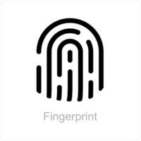 fingerprint and scan icon concept vector