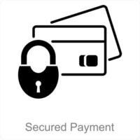 Secured Payment and shield icon concept vector