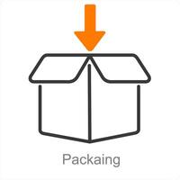 Packaging and box icon concept vector