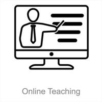 Online Teaching and education icon concept vector