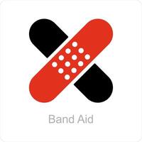 band aid and injury icon concept vector