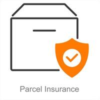 Parcel Safety and safety icon concept vector