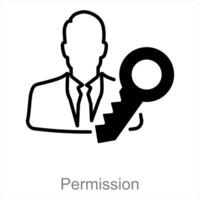 Permission and approve icon concept vector