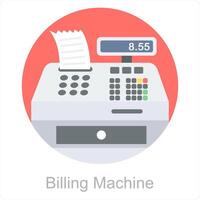 Billing Machine and invoice icon concept vector