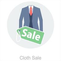 Cloth Sale and sale icon concept vector