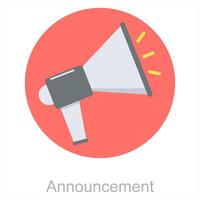 Announcement and speaker icon concept vector