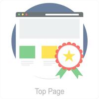 Top Page and web page icon concept vector