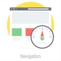 Navigation and location icon concept vector