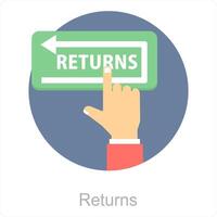 Returns and exchange icon concept vector