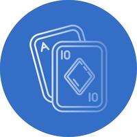 Poker Gradient Line Circle Icon vector