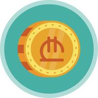 Lari Flat Multi Circle Icon vector