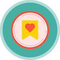 Favourite Flat Multi Circle Icon vector