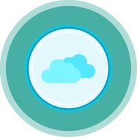 Cloud Flat Multi Circle Icon vector