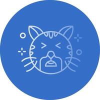 Anguish Gradient Line Circle Icon vector