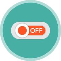 Off Flat Multi Circle Icon vector