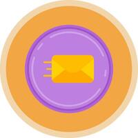 Send Flat Multi Circle Icon vector