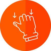 Drag Line Red Circle Icon vector