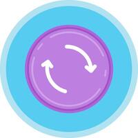 Refresh Flat Multi Circle Icon vector