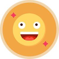 Smile Flat Multi Circle Icon vector