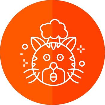 Exploding Line Red Circle Icon vector