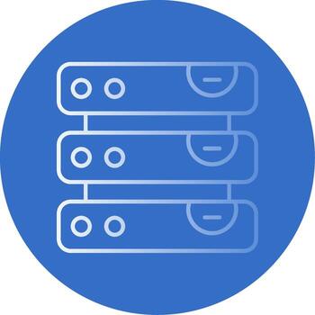 base de datos degradado línea circulo icono vector