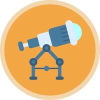 Telescope Flat Multi Circle Icon vector