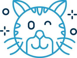 Wink Line Blue Two Color Icon vector