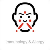inmunología y alergia icono concepto vector