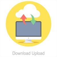 Download Upload and upload icon concept vector