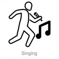 Singing and melody icon concept vector