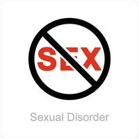 sexual disorder and Contraceptives  icon concept vector