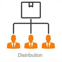 Distribution and delivery icon concept vector