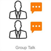 Group Talk and discussion icon concept vector