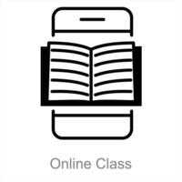 Online Class and learning icon concept vector