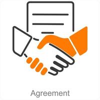 Agreement and deal icon concept vector