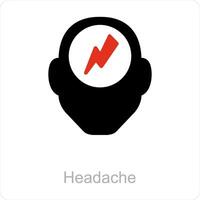 Headache and pain icon concept vector