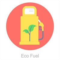 Eco Fuel and fuel icon concept vector