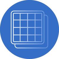 Grid Gradient Line Circle Icon vector