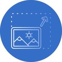 Resize Gradient Line Circle Icon vector