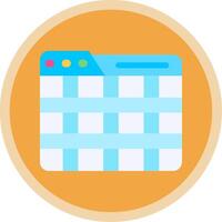 Grid Flat Multi Circle Icon vector