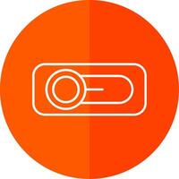Switch Line Red Circle Icon vector