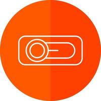 Switch Line Red Circle Icon vector